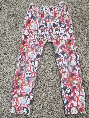 Kids Red Character Print Drawstring Lounge Pants